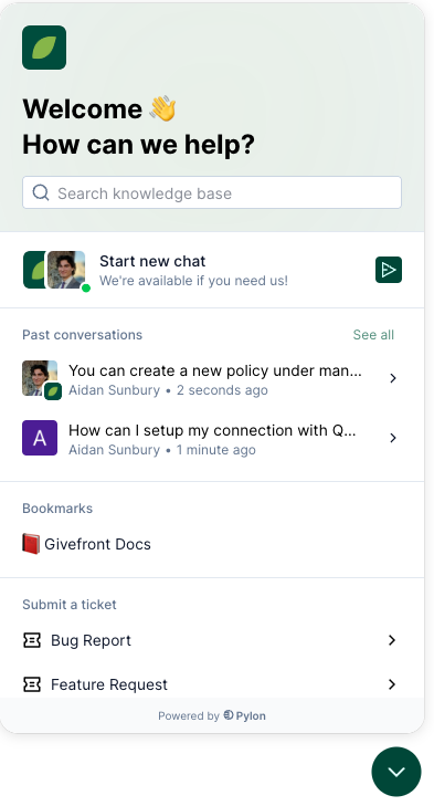 In app chat